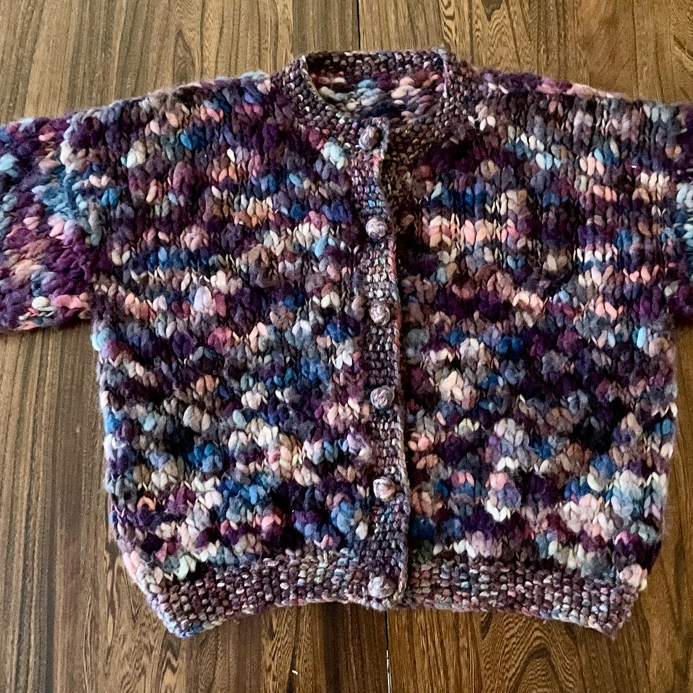 Cozy Multicolor Knit Cardigan
